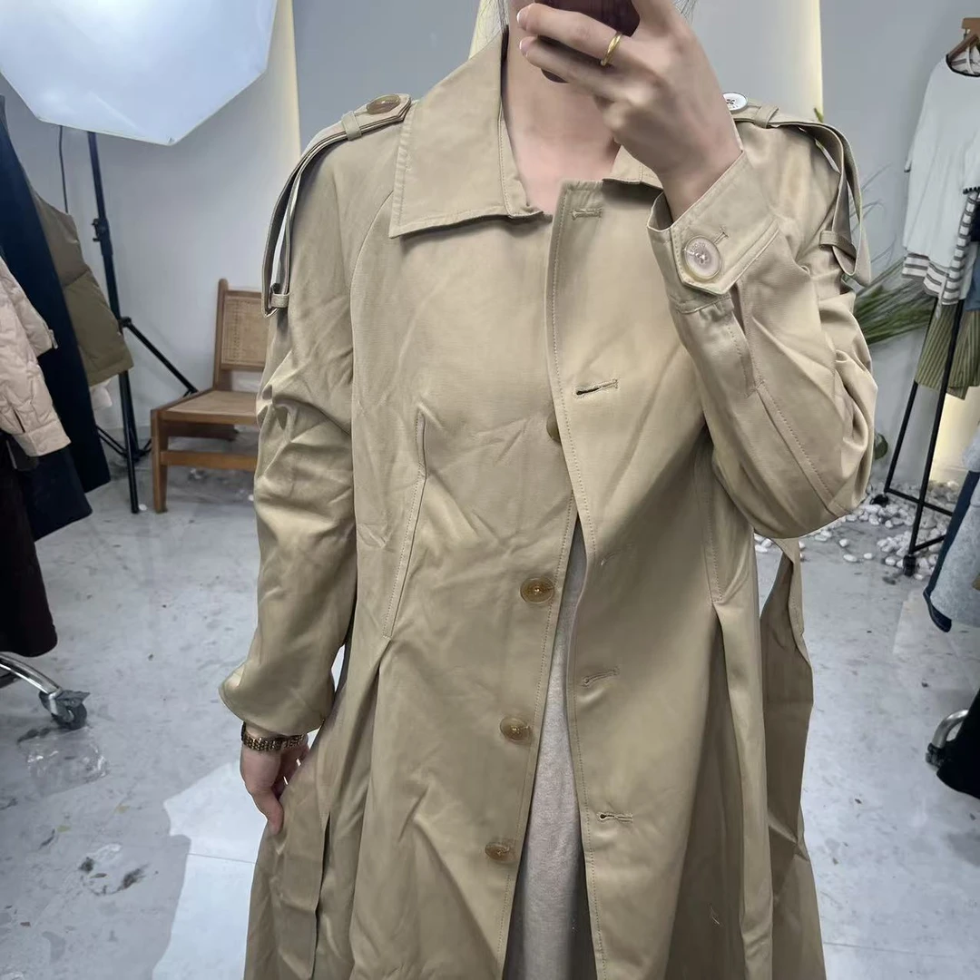 中长款设计师风衣常规收腰薄款厚款女常规款韩版NCFF338D31