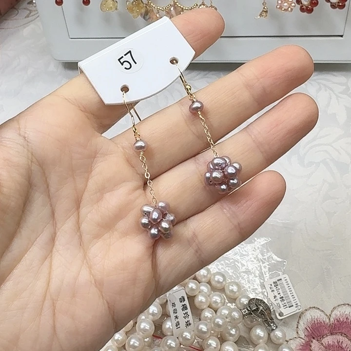 淡水珍珠发饰银S925镶嵌