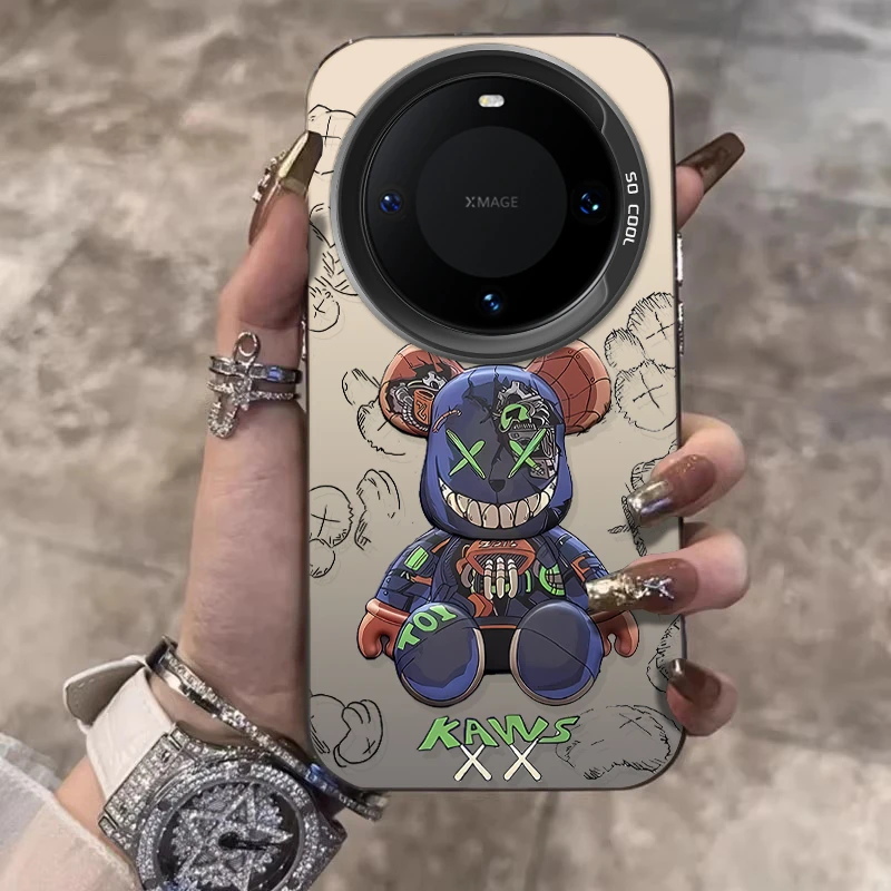 潮酷暴力熊适用华为mate70Pro手机壳mate6卡通Pura70/80防摔保护