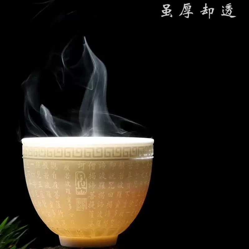 陶瓷心经主人杯品茗杯