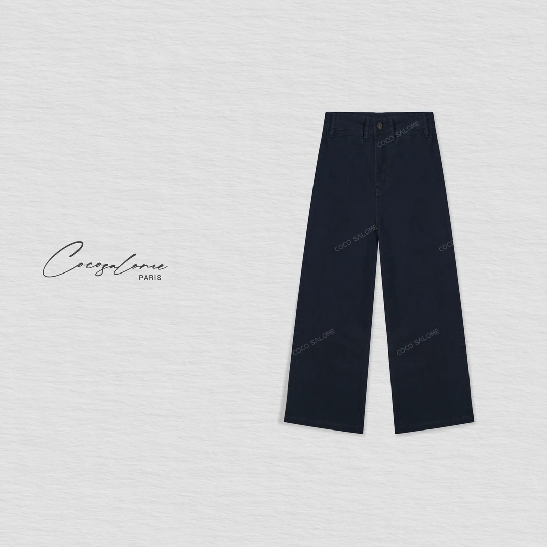 韩彬彬"小蓝同学"夏日穿搭显瘦搭经典九分直筒裤牛仔裤1247-5