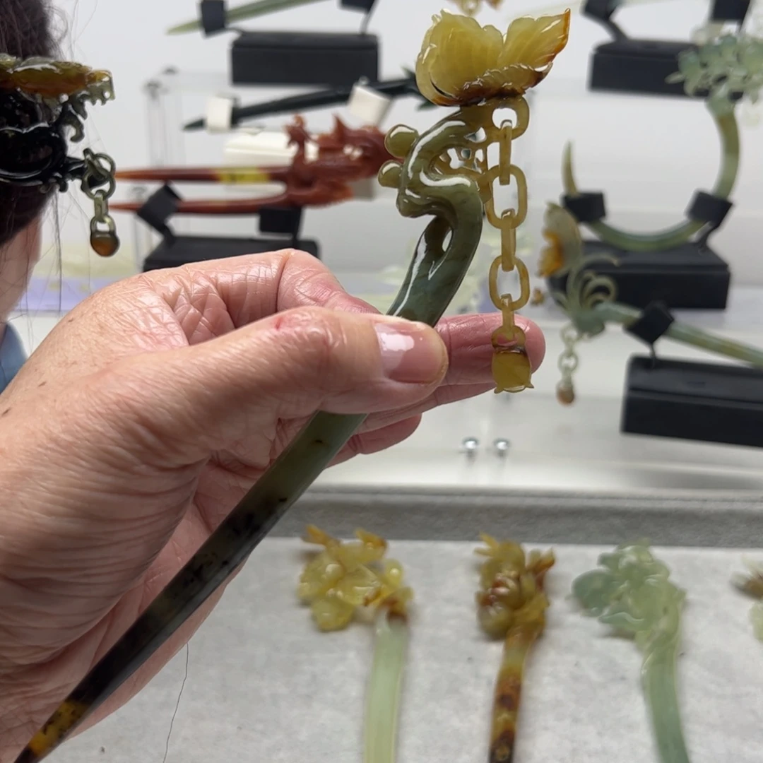 未镶嵌岫玉福利发簪