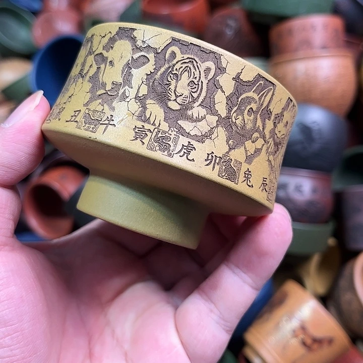 紫砂茶杯全手工紫砂主人杯