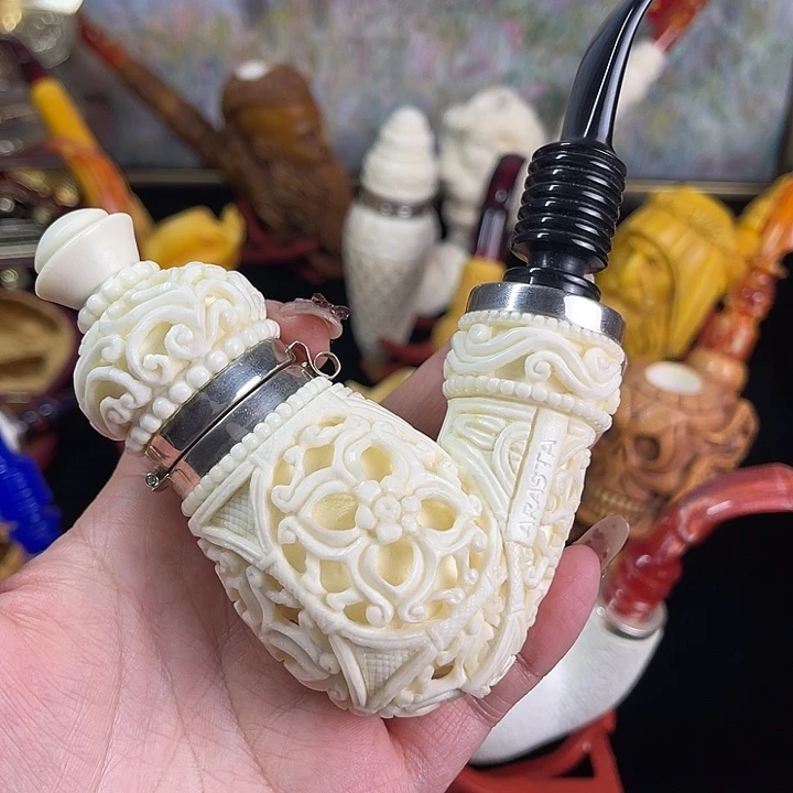 海泡石烟斗大号空腔风帽花篮
