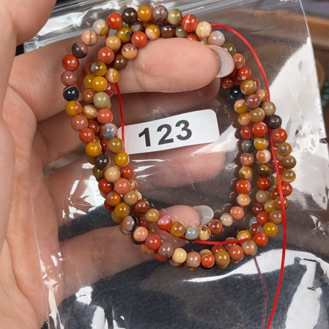 南红玛瑙未镶嵌手链卡4.3
