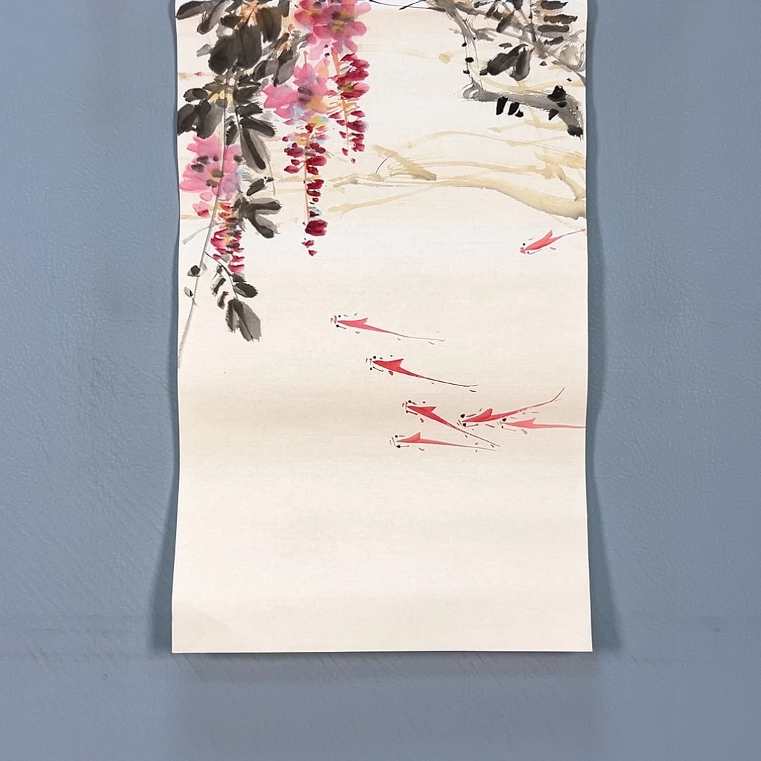 国画675 花鸟和蝴蝶在空中