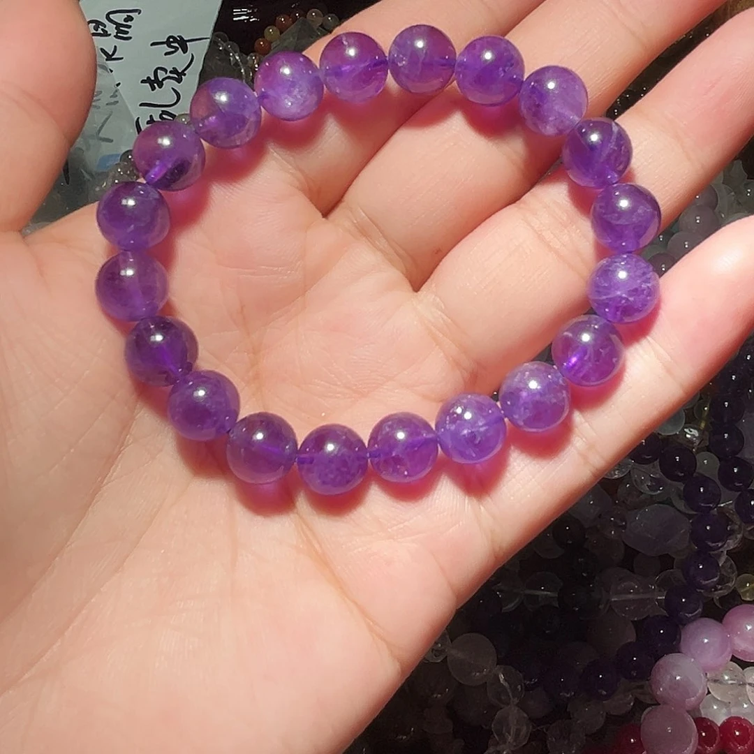 水晶手链未镶嵌巴西紫水晶10毫米