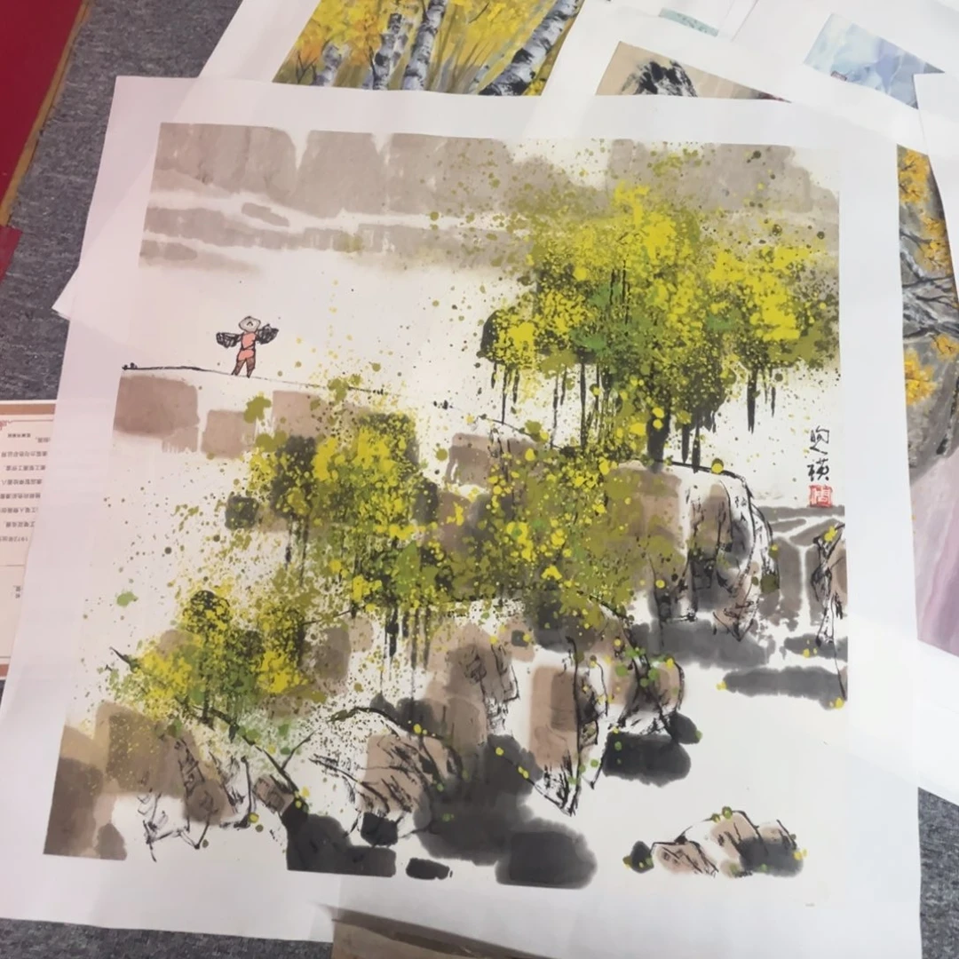 国画绘画作品多次参加