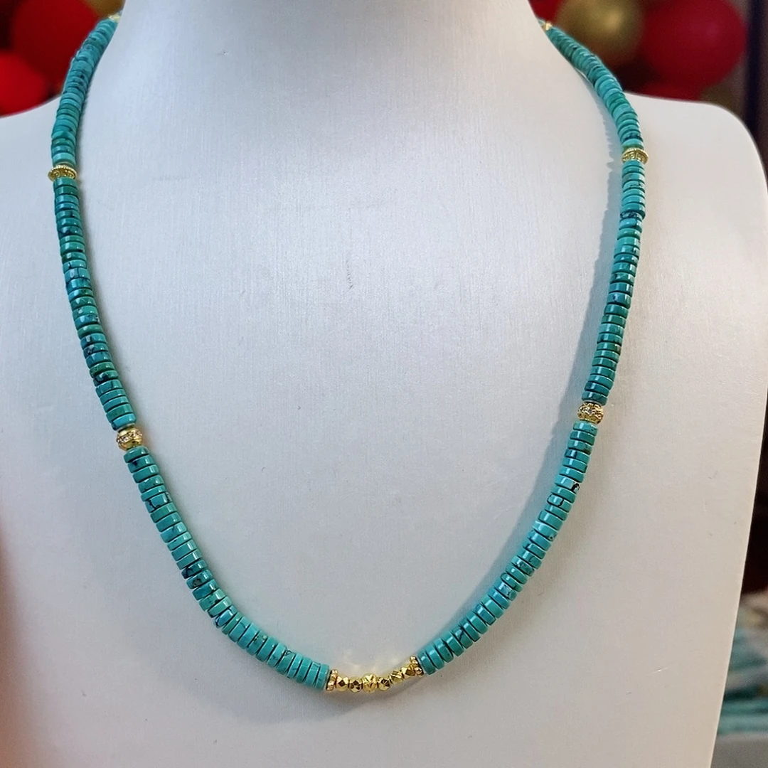 绿松石银S925镀金镶嵌珠宝奇石