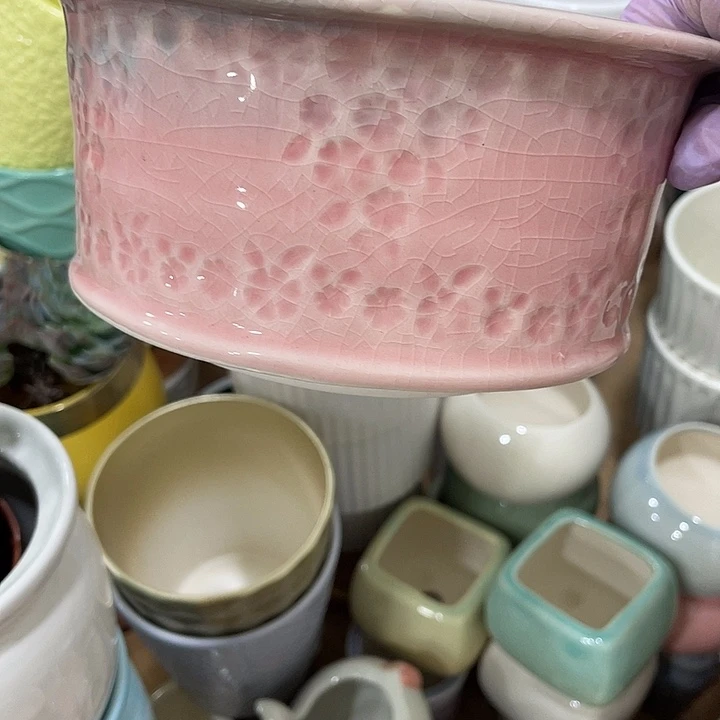 红陶陶瓷花盆12米包邮