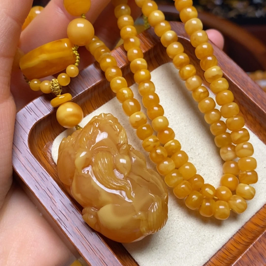 【闪购商品】蜜蜡颈饰未镶嵌项链