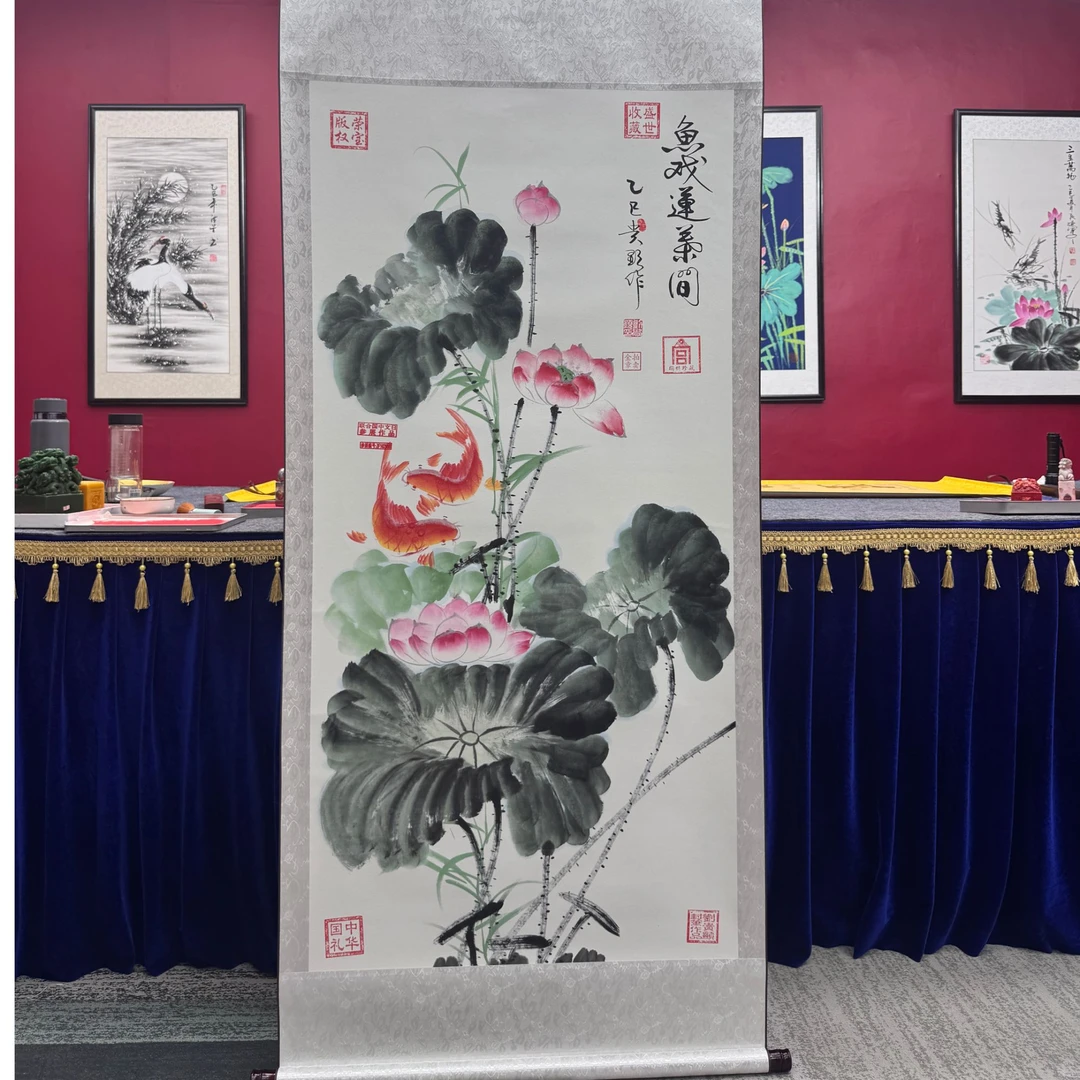 刘贵显巅峰之作《鱼戏莲叶间》