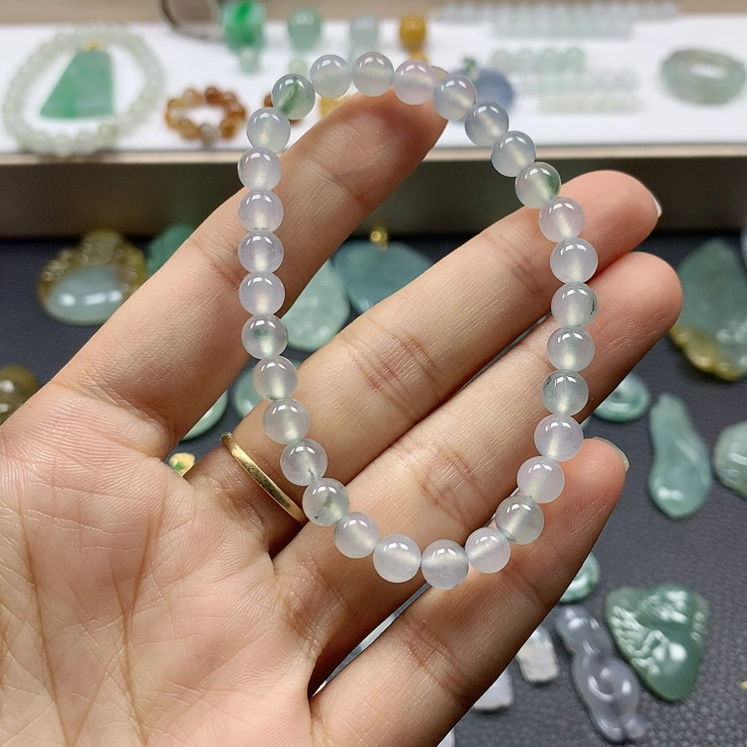 翡翠未镶嵌颈饰手串