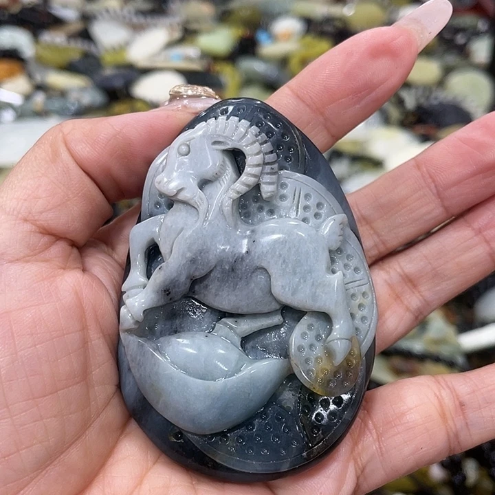 岫玉未镶嵌吊坠吊坠