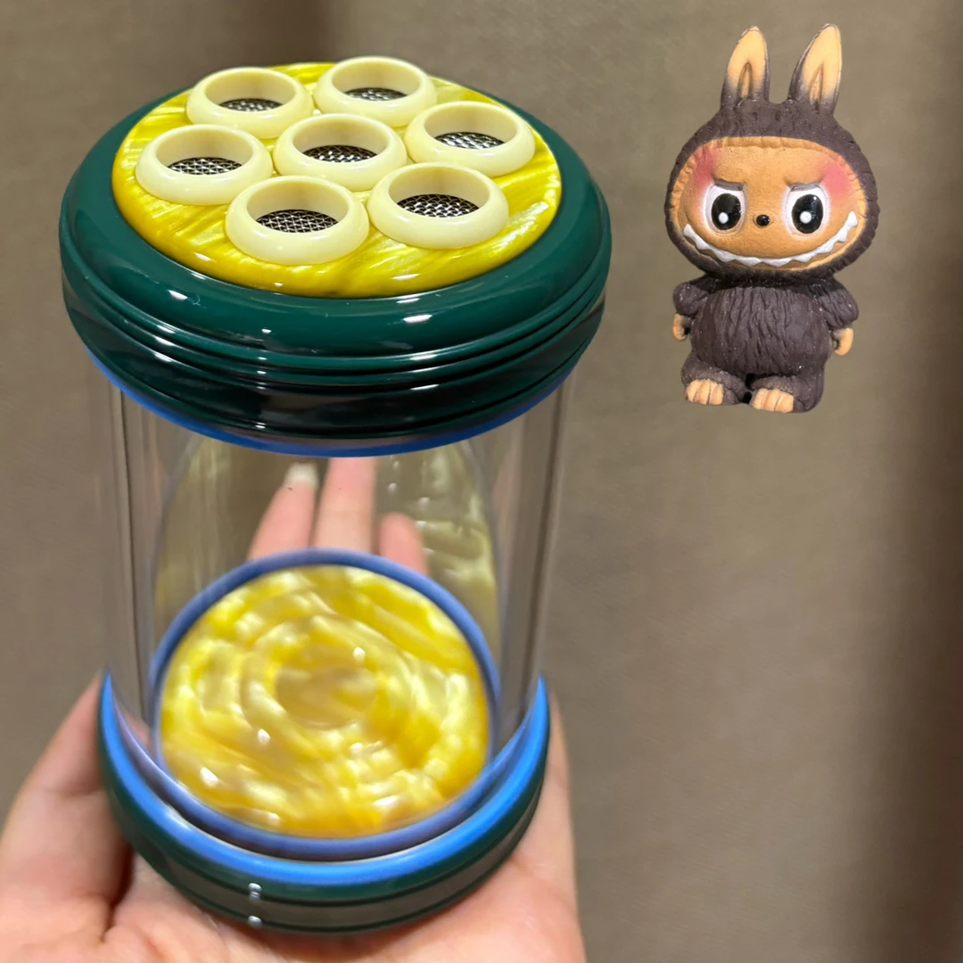 小鱼儿｜60口径老藏绿拼鎏金密胺眼圈蝈蝈罐