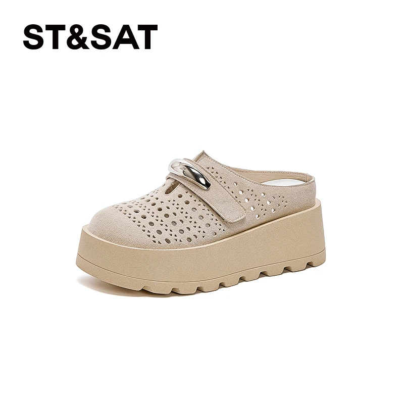 【桑榆未晚】星期六时尚夏日新款包头拖透气休闲凉拖时尚软底凉鞋