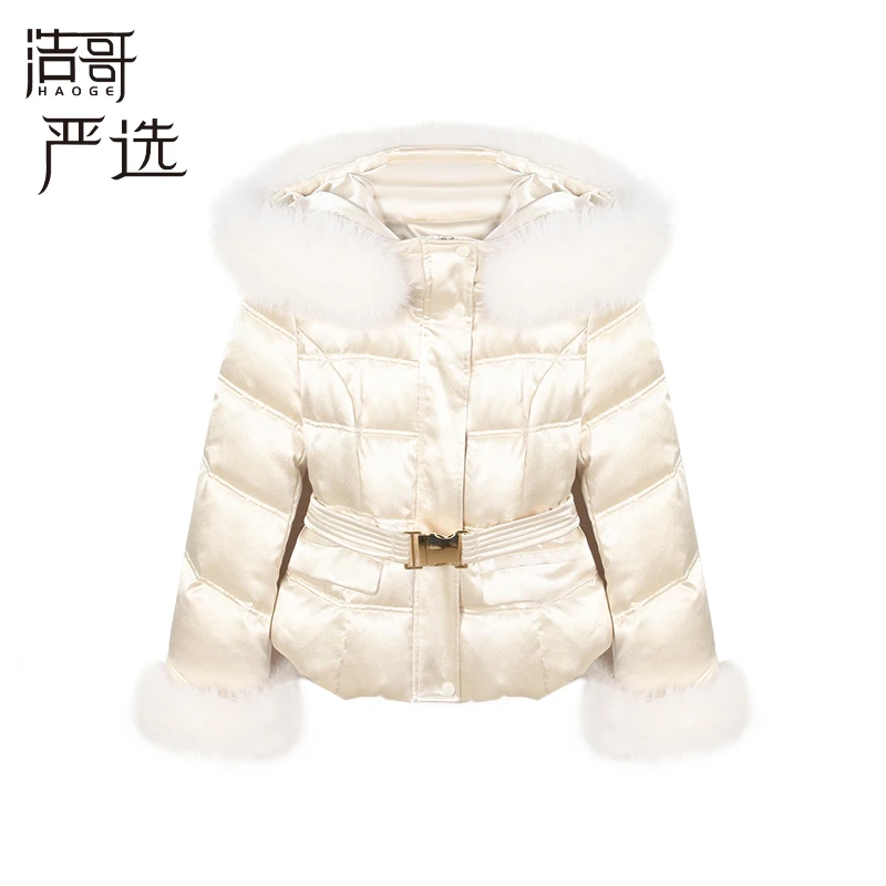 萌萌定制●D3YRF9295A时尚百搭加厚保暖大毛领羽绒服女莫奈花园风