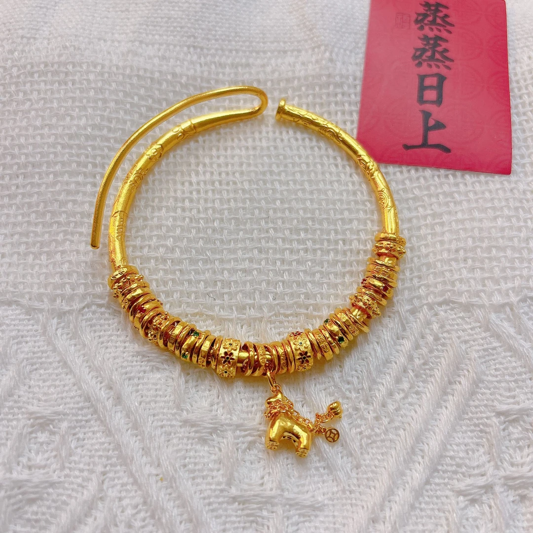 足金999饰品黄金投资金吉手镯 59.71克 56-57圈口
