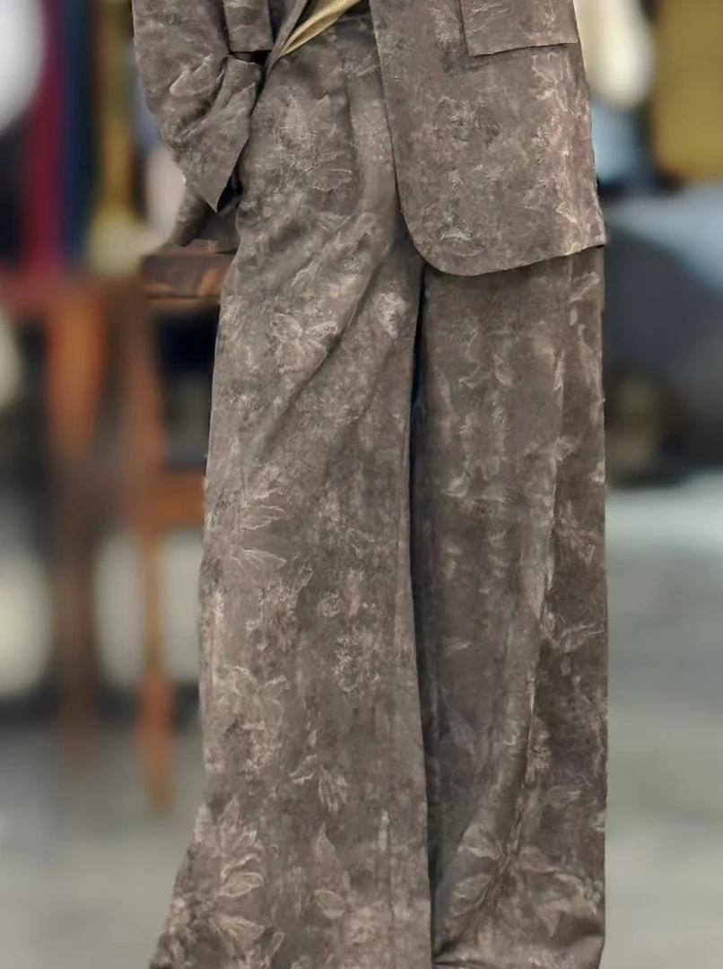【时代双鱼】含羊毛提花长裤