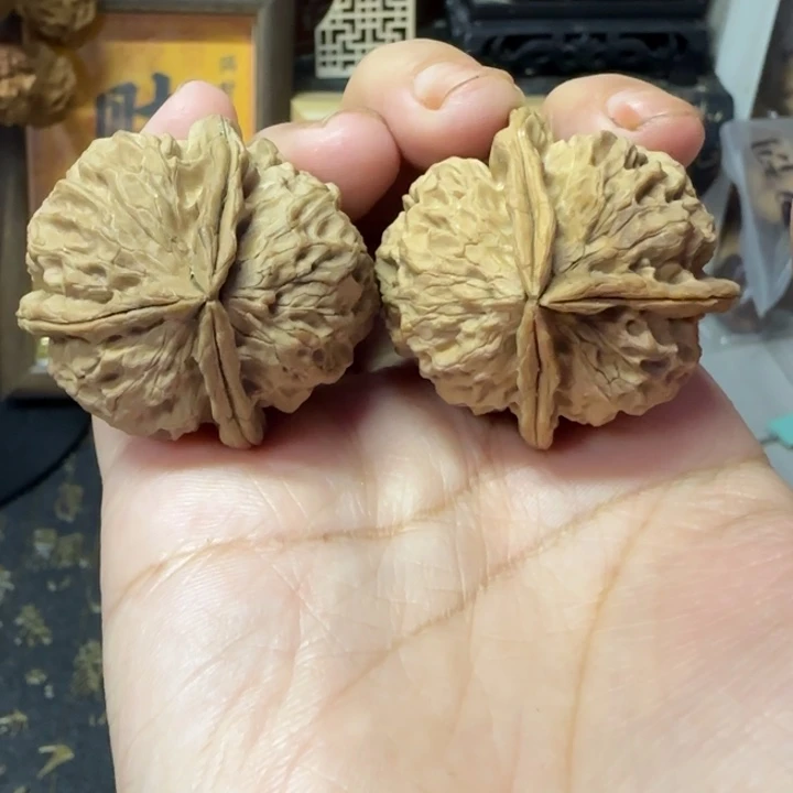 吊坠文玩核桃铁扇38