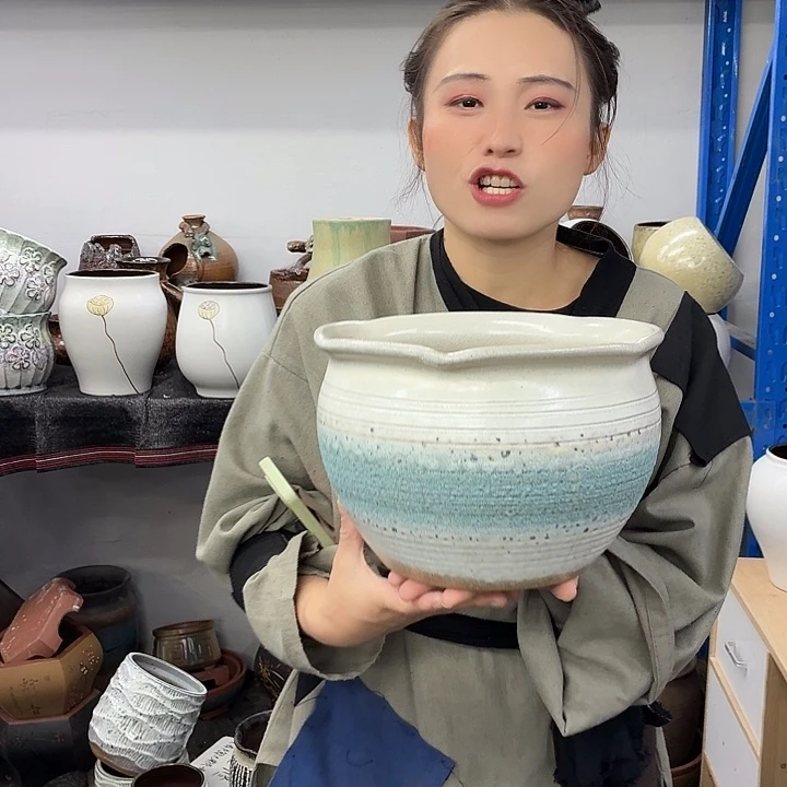 25×18 -粗陶花盆有孔