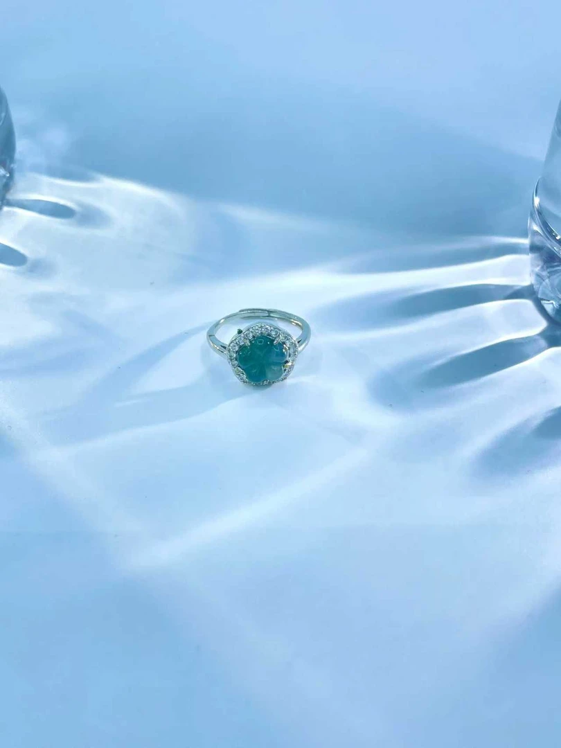 非金属珐琅戒指 薄荷星芒戒