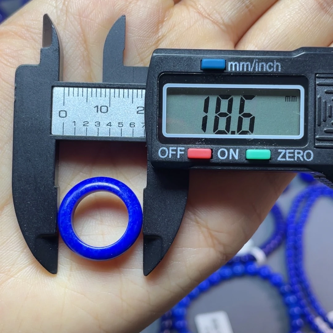 青金石未镶嵌12mm内径指环