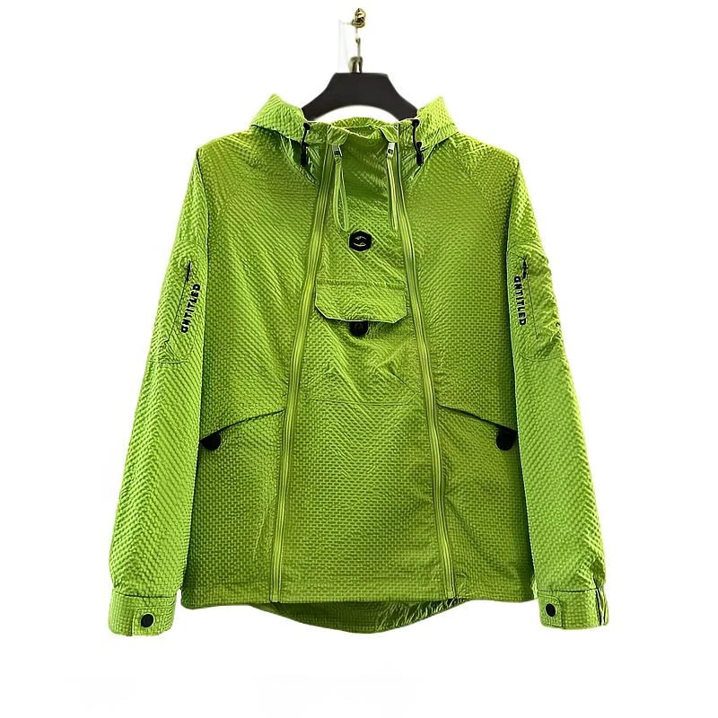 潮流时尚春季新款薄款网衬夹克外套韩版修身情侣款防晒衣-1130