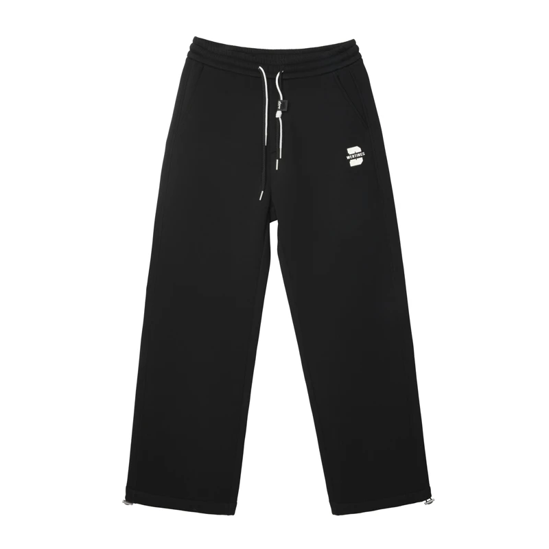 【胡轩推荐】针织复合澳粒绒直筒休闲长裤/C203440003101