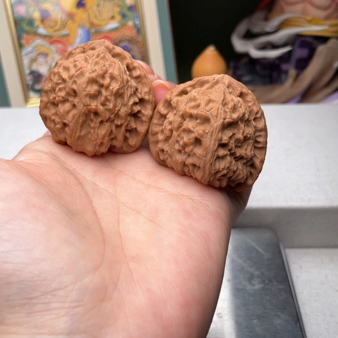 把件文玩核桃三角白41尺01号