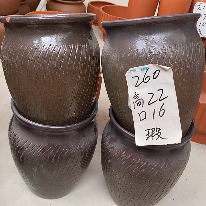 粗陶红陶绿植花盆260