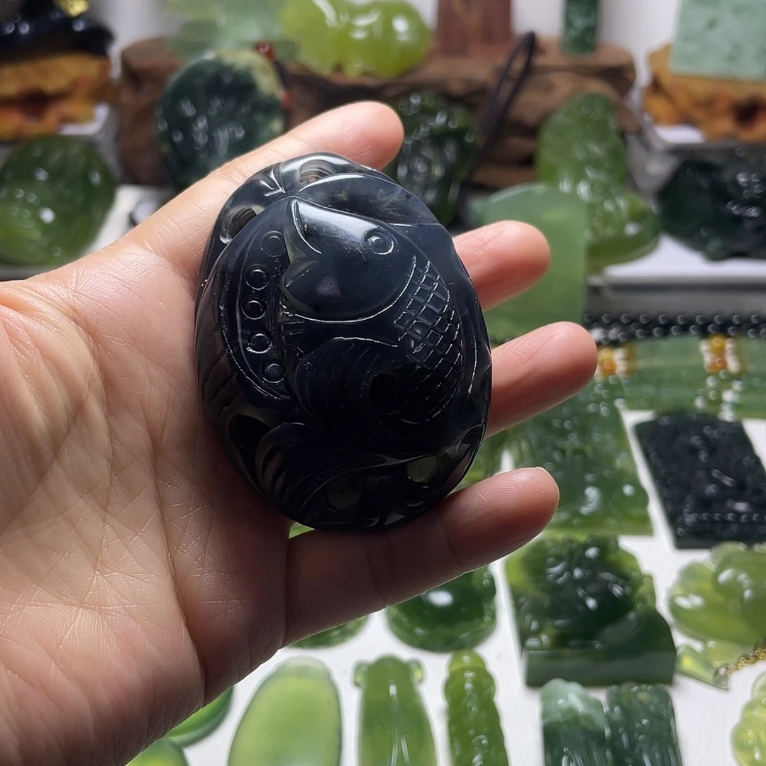 蛇纹石玉未镶嵌手把