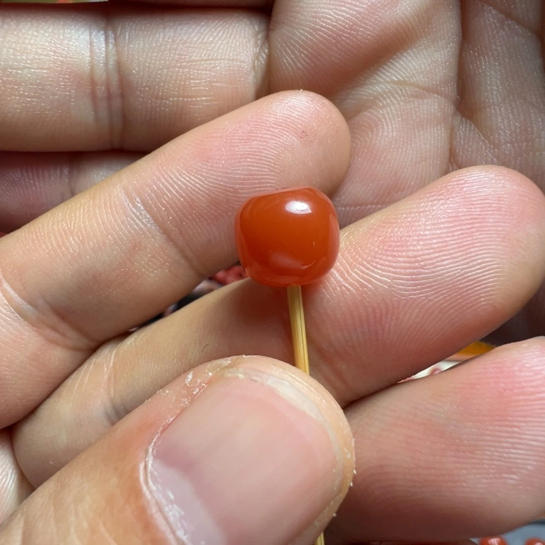 南红玛瑙未镶嵌老型珠 9.1m 无裂