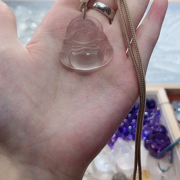 未镶嵌颈饰水晶大肚弥勒佛