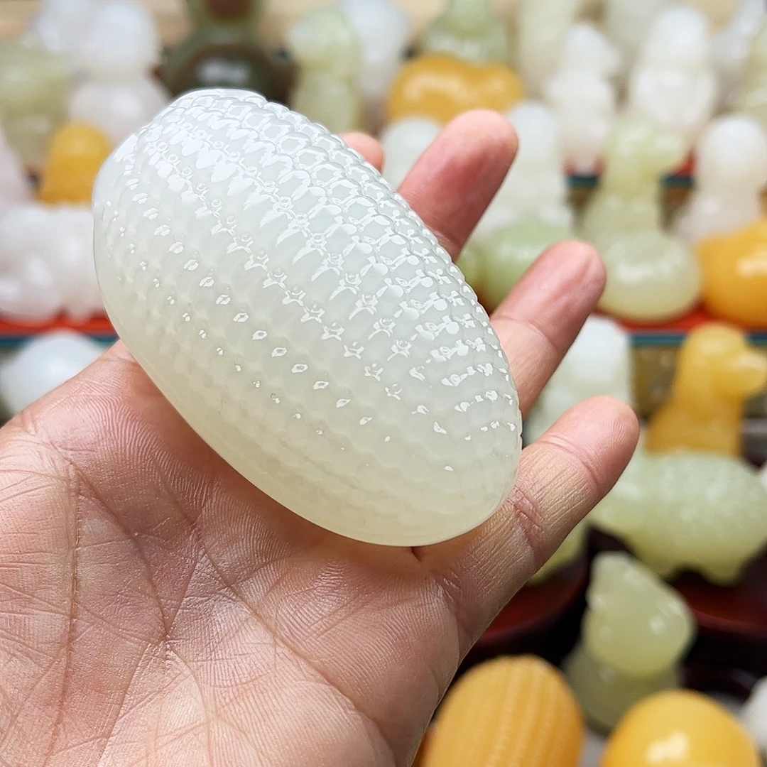 默***石材玉米手把摆件