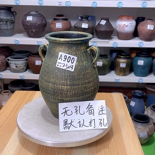 红陶手工制作工艺花盆