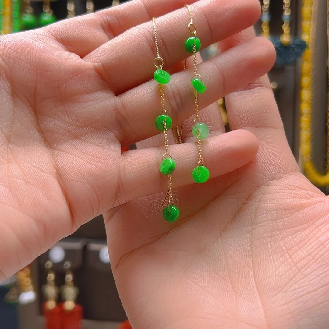 翡翠合金耳饰翡翠