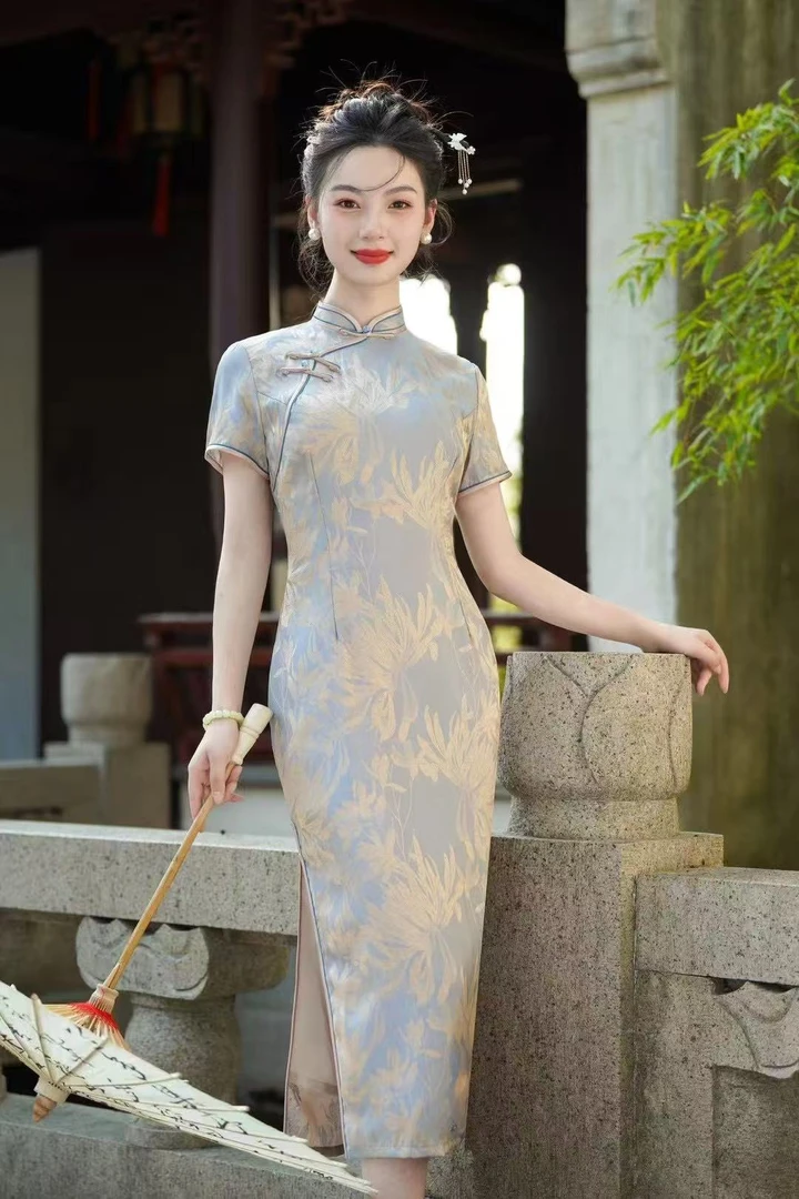 72[走向辉煌]2025高考战袍系列修身大气夏装中长款旗袍旗开得胜