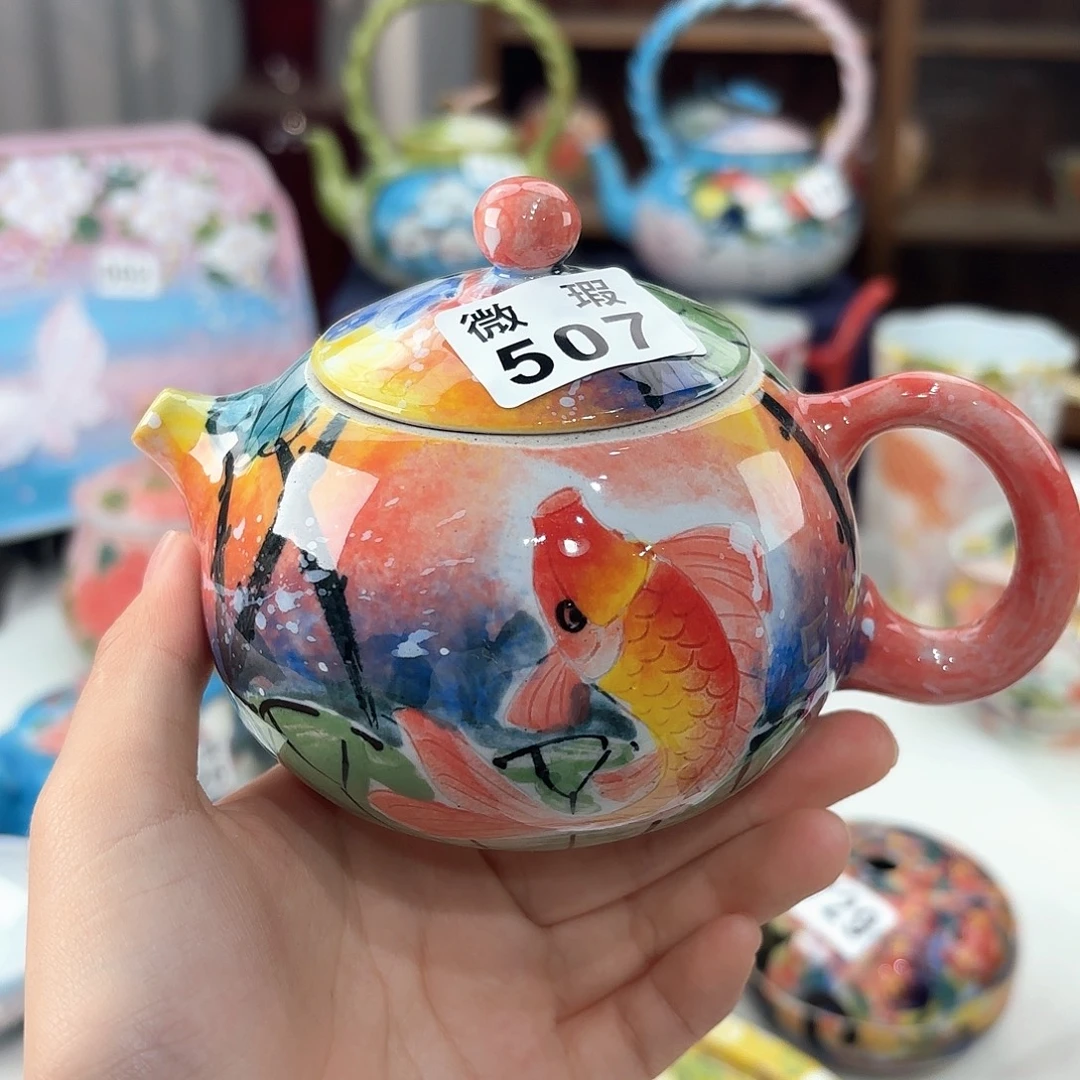小***妃景德镇手绘高温釉下彩陶瓷茶具