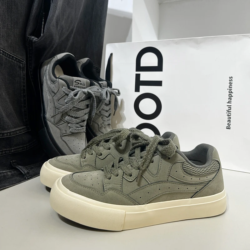 2025秋季新款爆款休闲鞋男生增高厚底运动板鞋男款潮流百搭潮鞋子