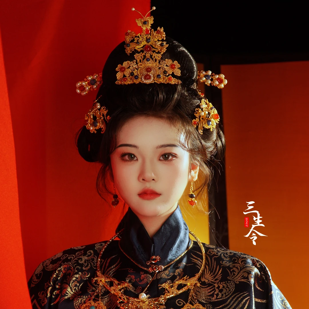 三生令【雁回】明制复原端庄大气同款汉服发饰古装发钗头饰宫廷