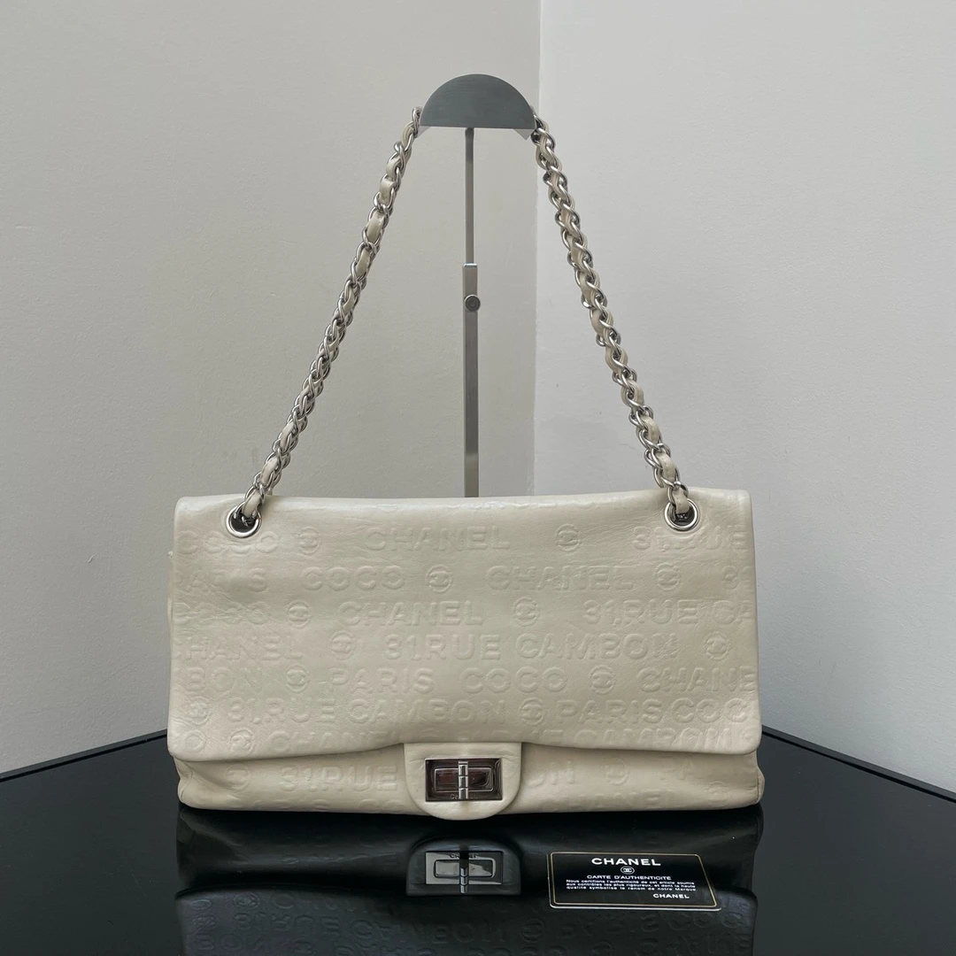 95新 Chanel/香奈儿 Chanel 2.55浮雕双翻盖单肩包