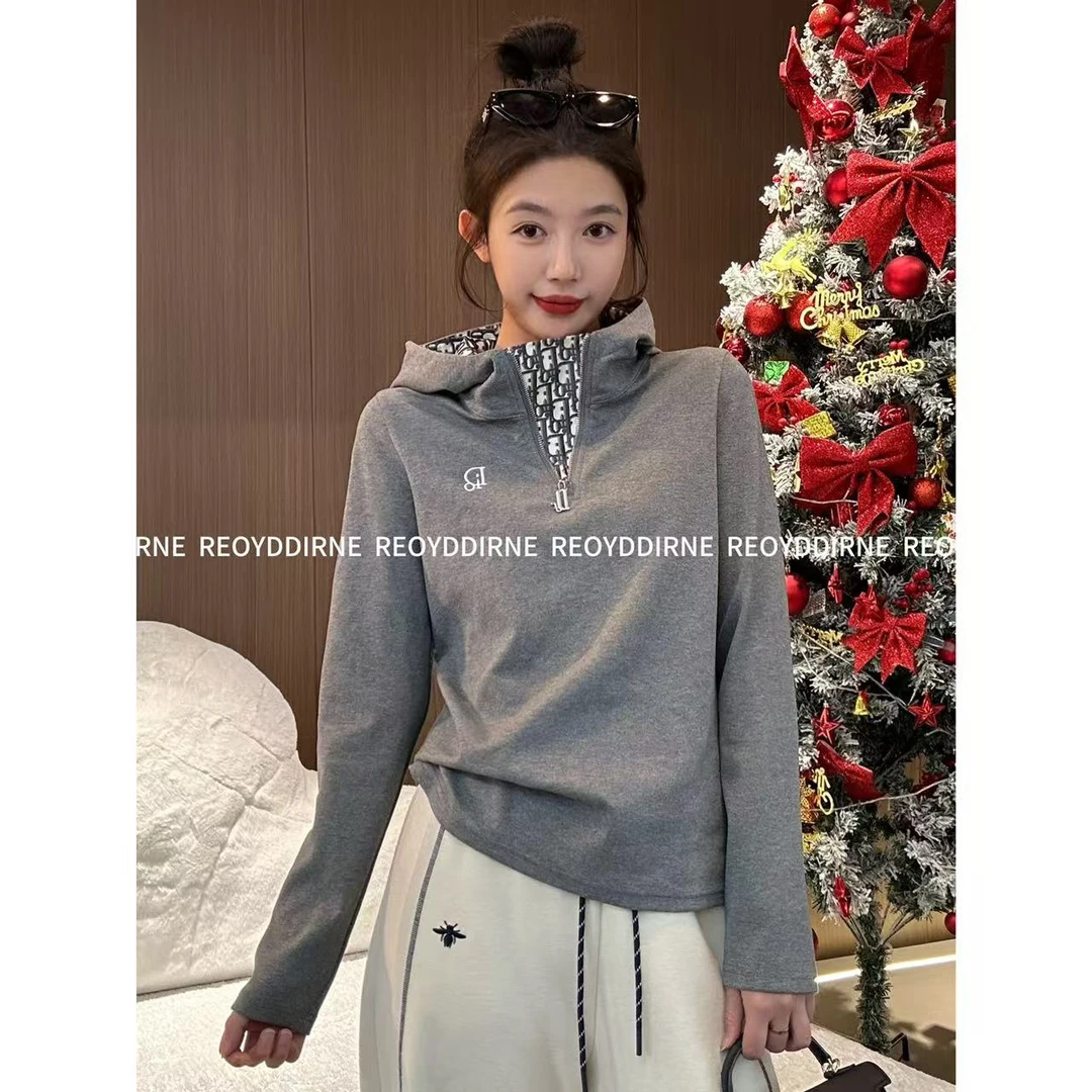 兔兔TUTU-【Reoyddirne】2025早春新款刺绣加厚连帽长袖卫衣118225