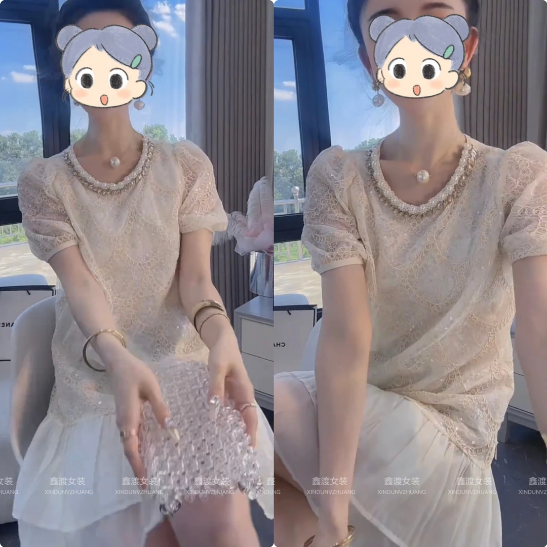 2025夏季新款时尚显瘦气质女士网红洋气连衣裙百搭款D21039
