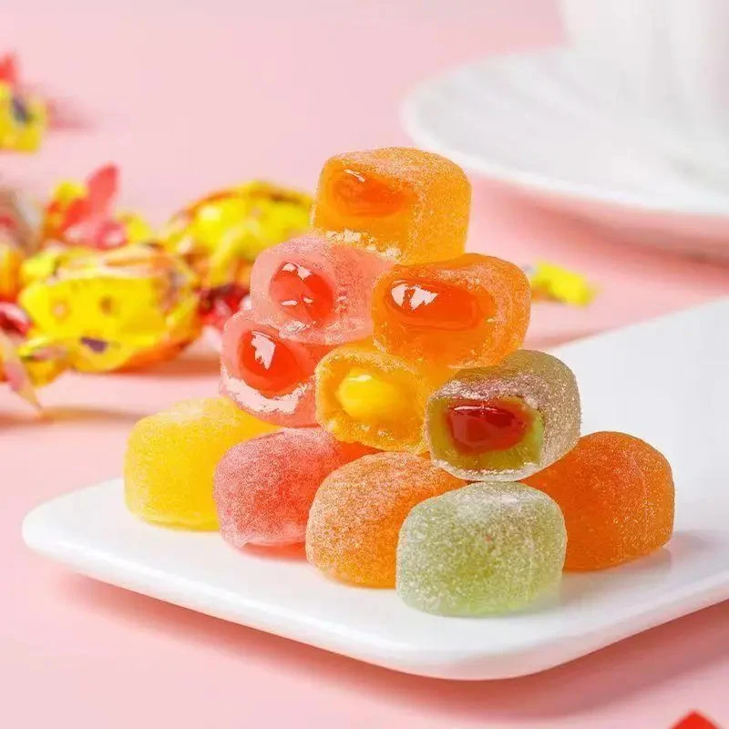 俄罗斯爆浆软糖 风味爆浆水果夹心软糖口感好