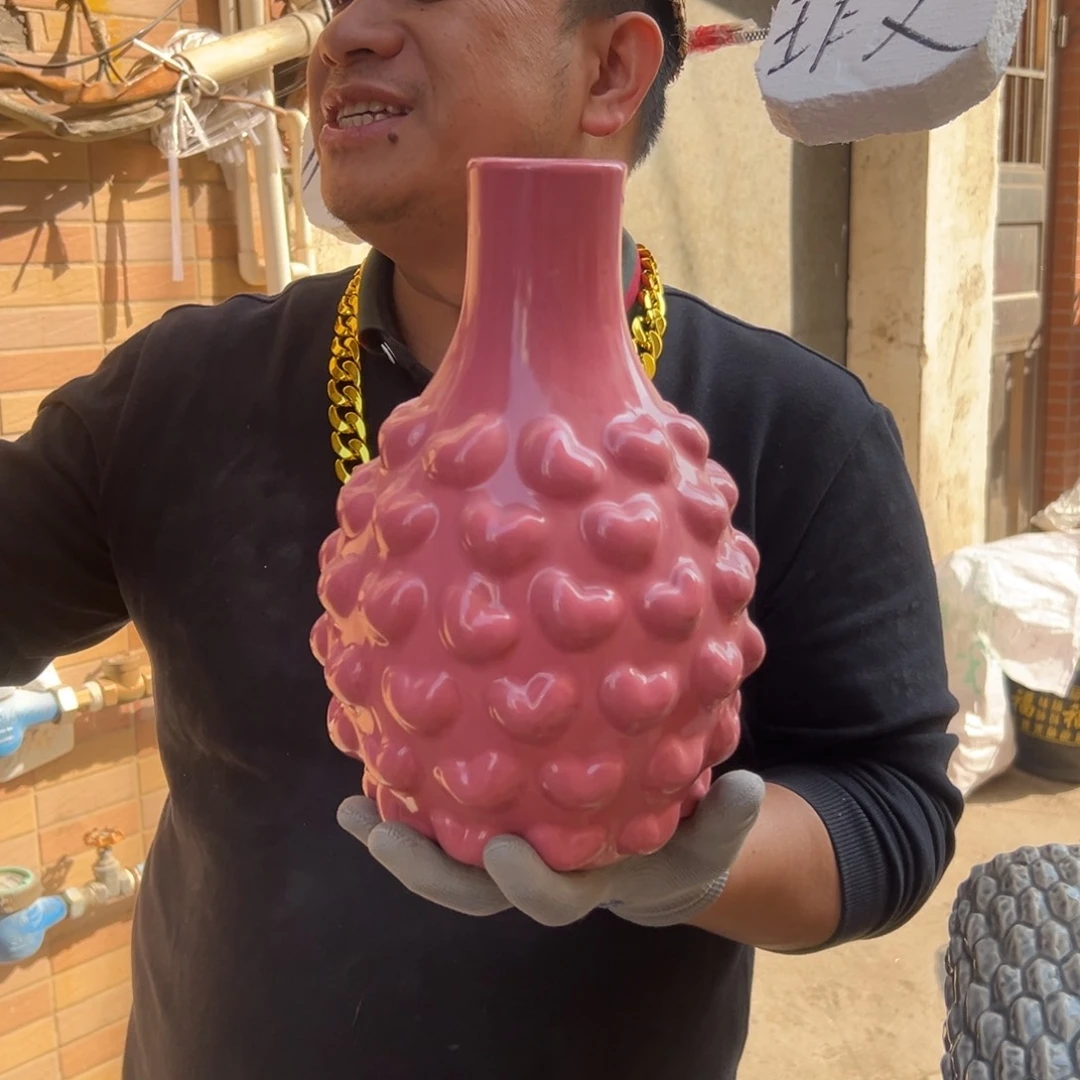 摆件82 号高中低温陶瓷工艺瓶（部分微瑕）