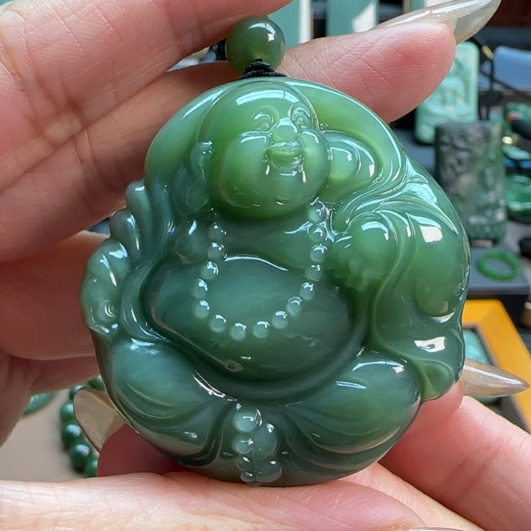 和田玉（碧玉）吊坠(不含链)未镶嵌