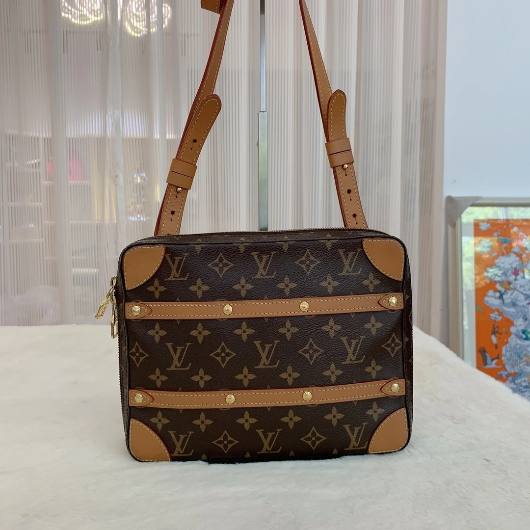 95新 LouisVuitton/路易威登 LV老花单肩包底长26内标2139 A640