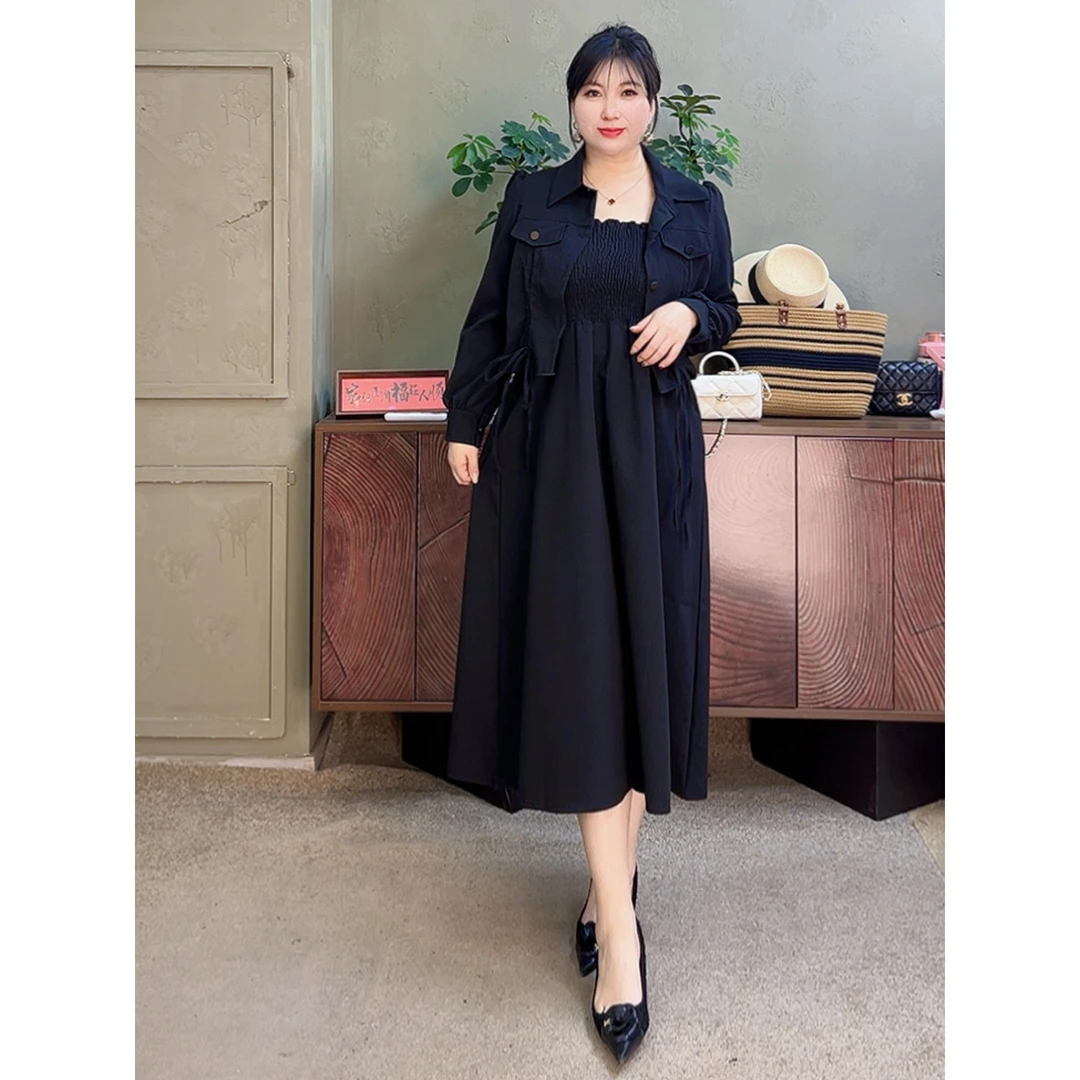 【胡小肥】D春季新款两件套装1100显瘦气质百搭简约设计感遮肉时尚