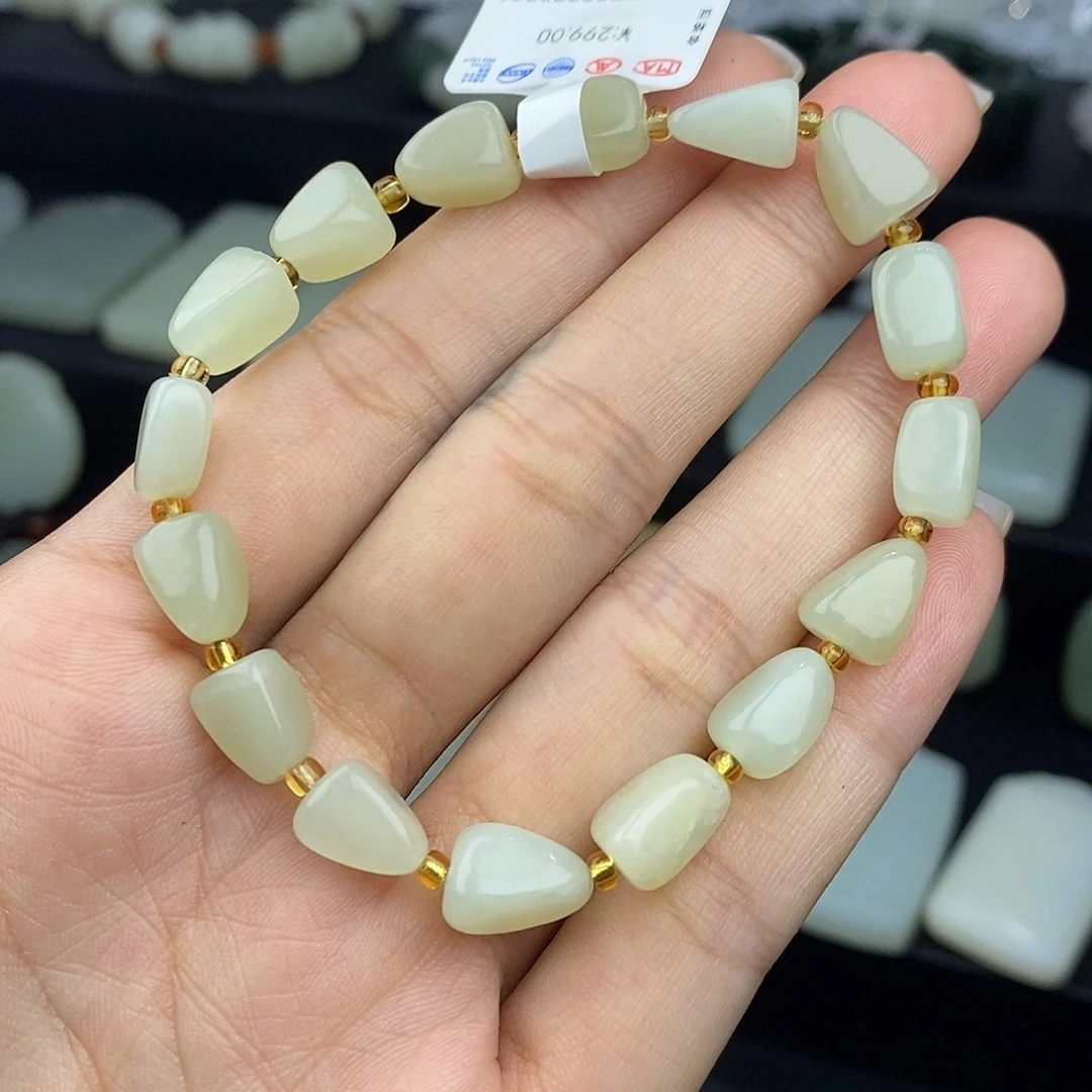 和田玉未镶嵌手链随型